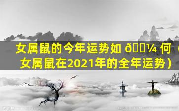 女属鼠的今年运势如 🌼 何（女属鼠在2021年的全年运势）